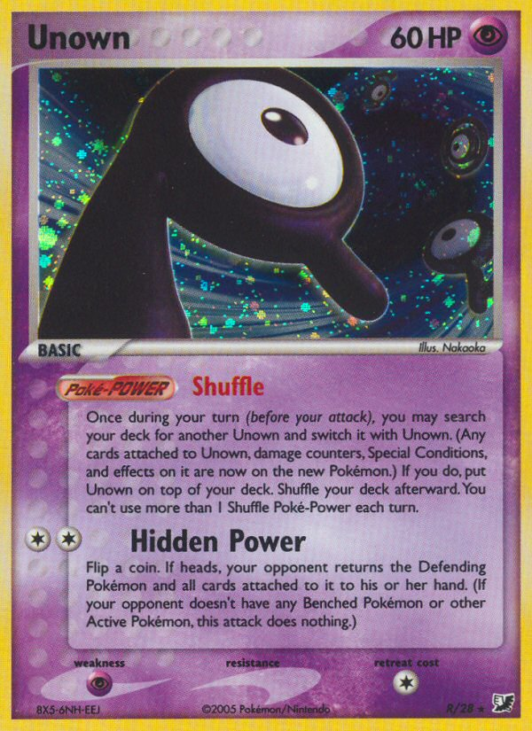 EX Unseen Forces Unown R/28